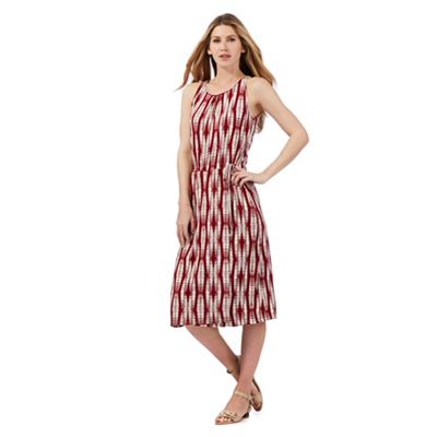 Principles by Ben de Lisi Red tie-dyed wrap dress